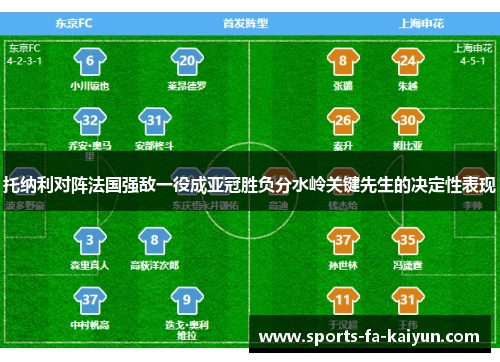 托纳利对阵法国强敌一役成亚冠胜负分水岭关键先生的决定性表现 托纳利对阵法国强敌一役成亚冠胜负分水岭关键先生的决定性表现